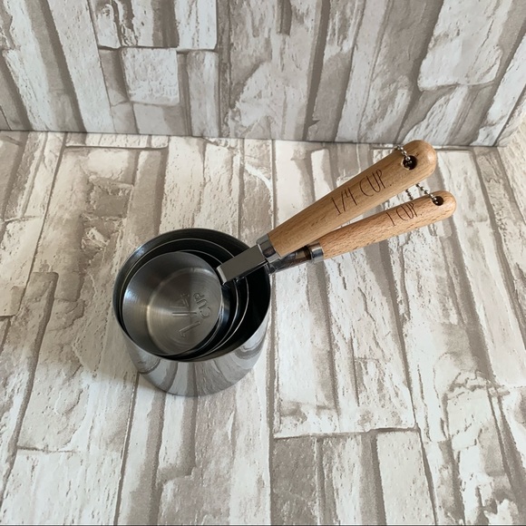 Rae Dunn Measuring Cups with Wood Handles - Picture 8 of 9
